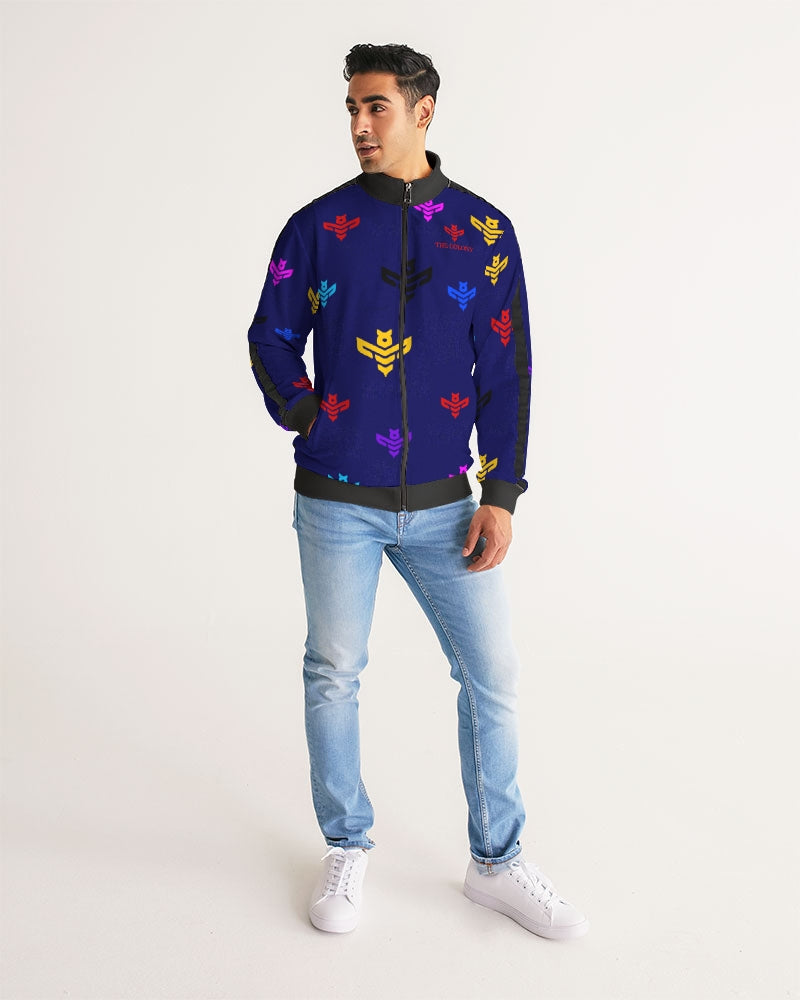 Blue K. Moten's Men's Stripe-Sleeve Track Jacket