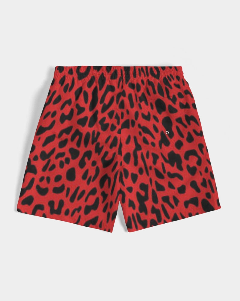 Red Leopard Men's Swim Trunk