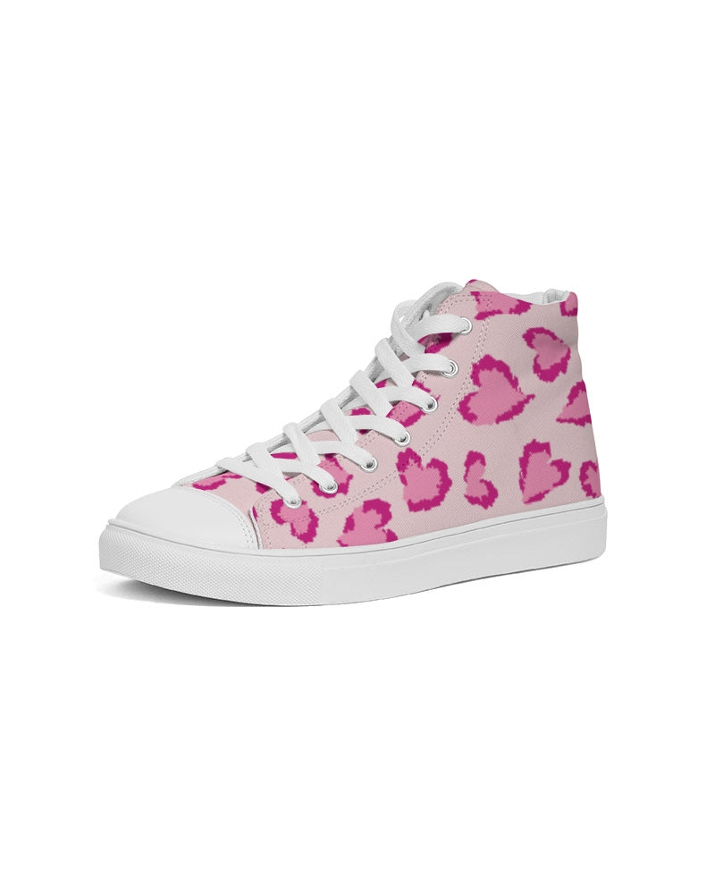Pink Rose Women's Hightop Canvas Shoe