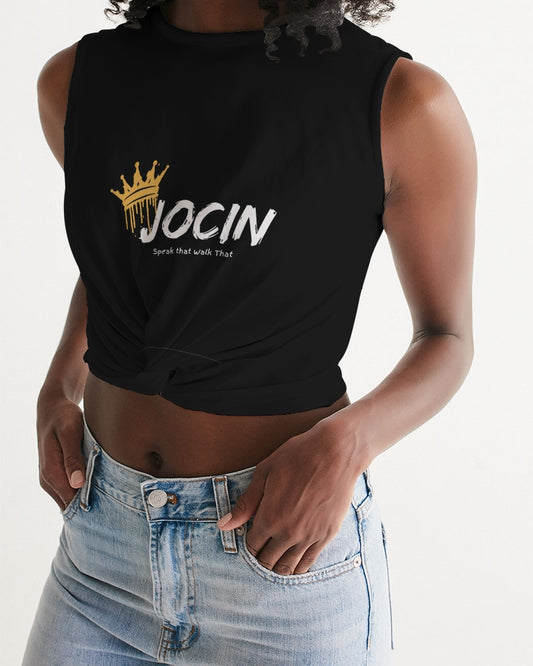 Jocin Women's  All-Over Print Twist-Front Tank