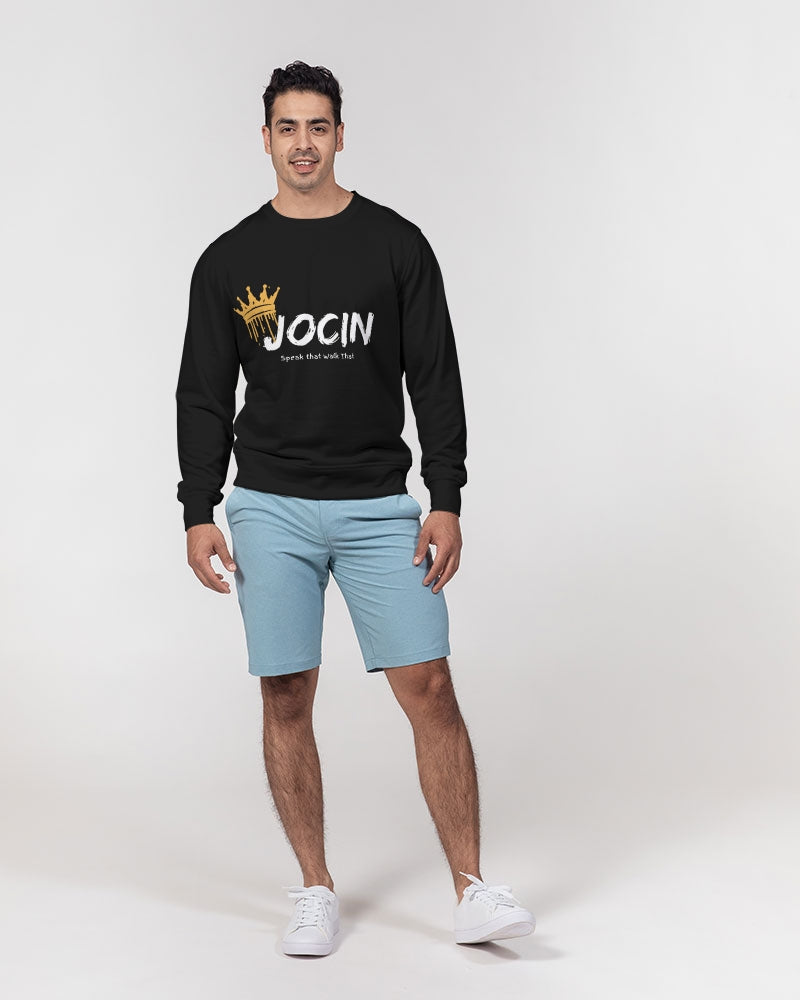 Jocin Men's All-Over Print Classic French Terry Crewneck Pullover