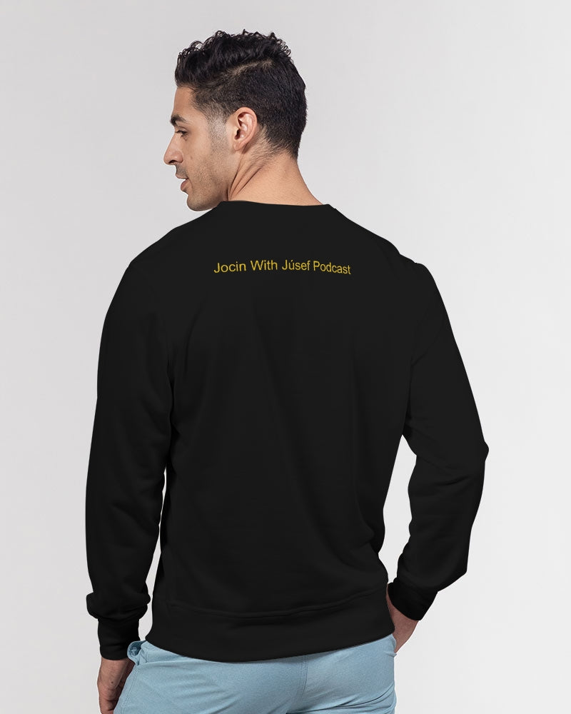 Jocin Men's All-Over Print Classic French Terry Crewneck Pullover