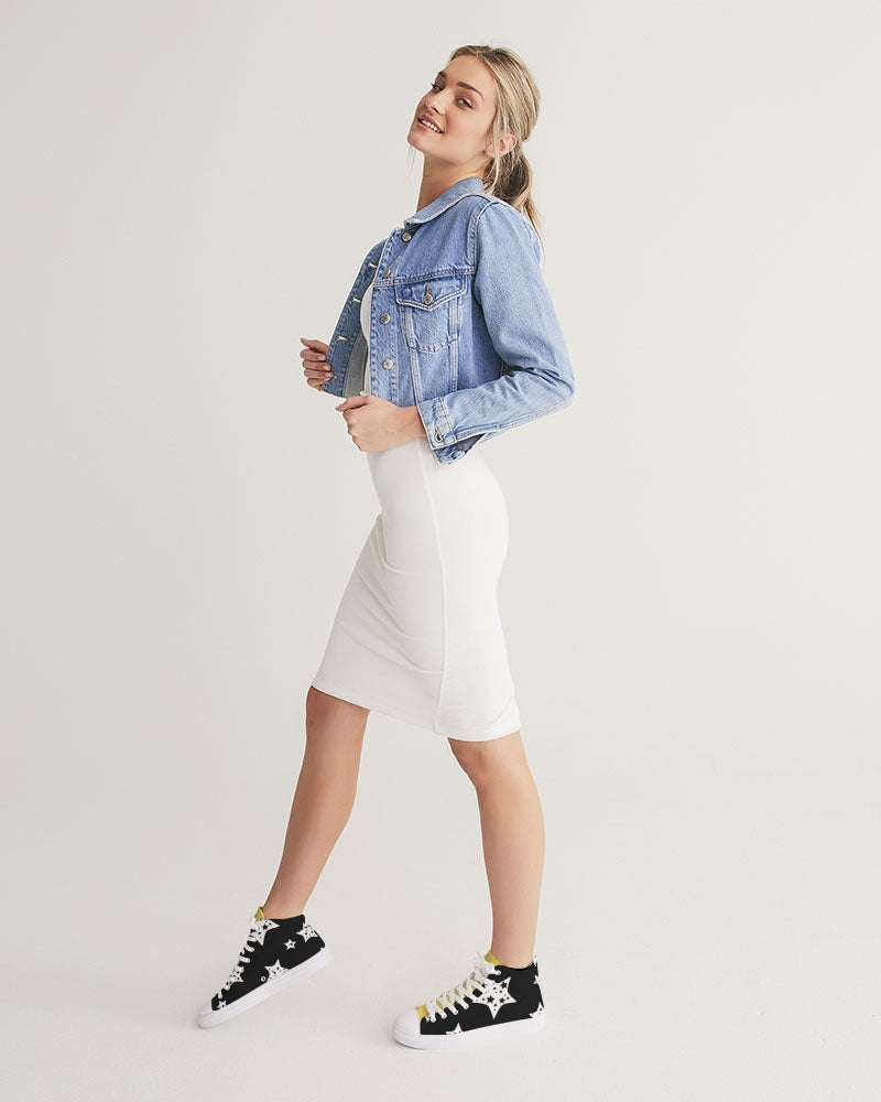 Night Skies Women's Hightop Canvas Shoe