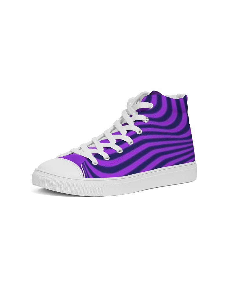 Purple Maze Men's Hightop Canvas Shoe