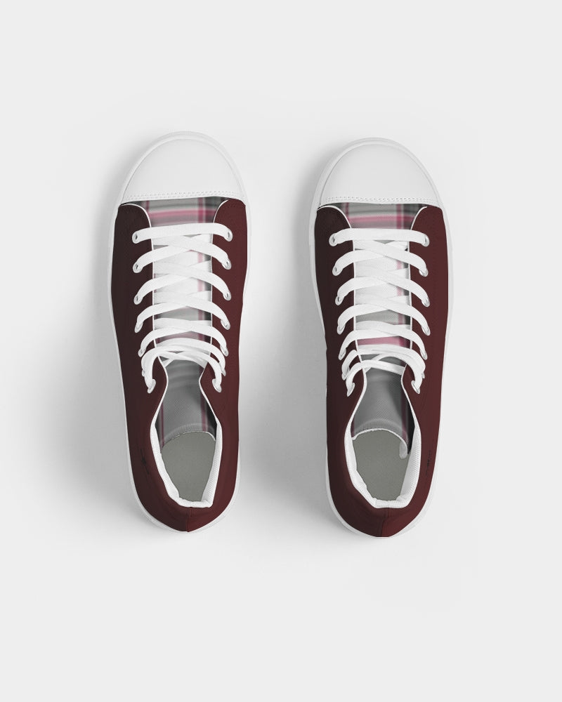 Plaid Men's Hightop Canvas Shoe