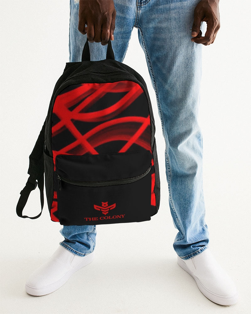 Black and Red Small Canvas Backpack