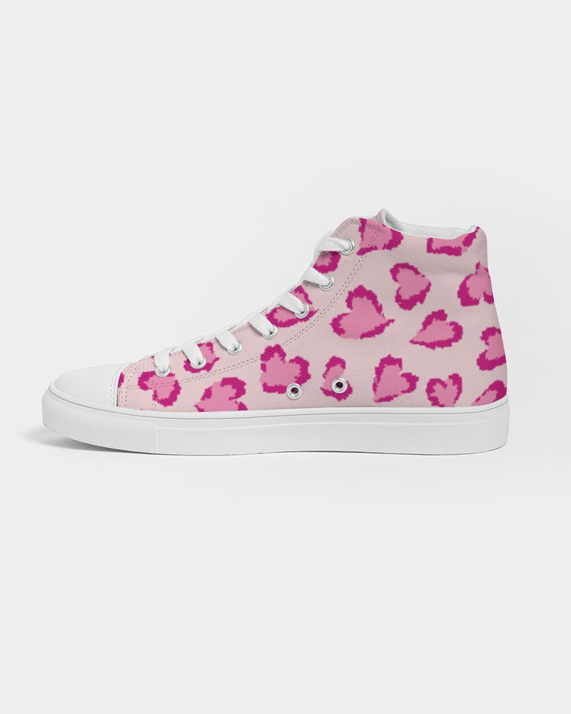 Pink Rose Women's Hightop Canvas Shoe