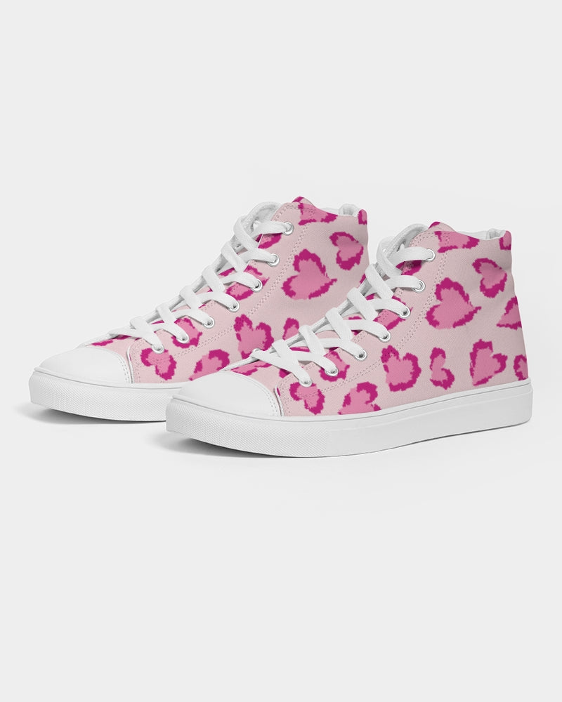 Pink Rose Women's Hightop Canvas Shoe