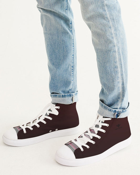 Plaid Men's Hightop Canvas Shoe