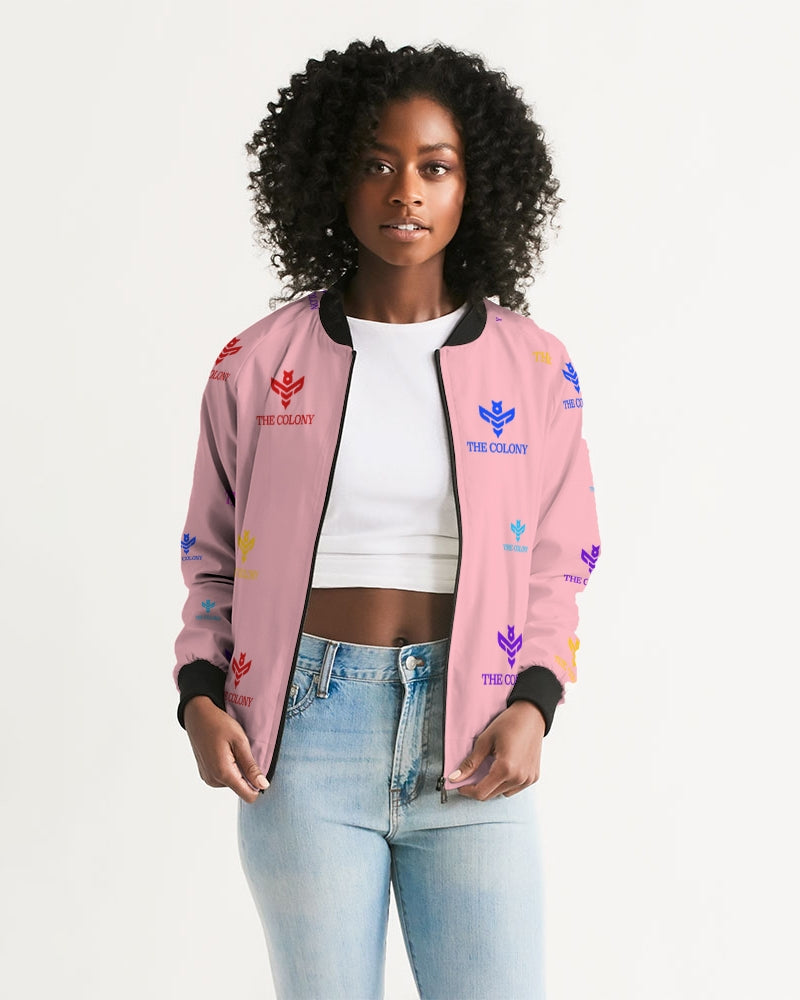 Pink Matter Logo Women's Bomber Jacket