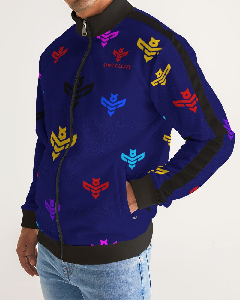 Blue K. Moten's Men's Stripe-Sleeve Track Jacket