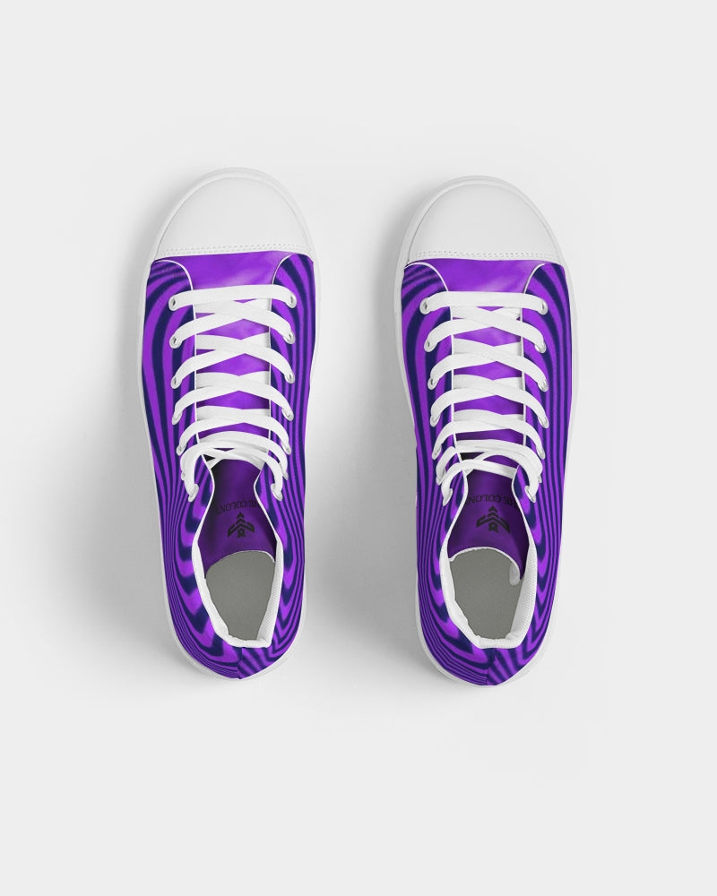 Purple Maze Men's Hightop Canvas Shoe
