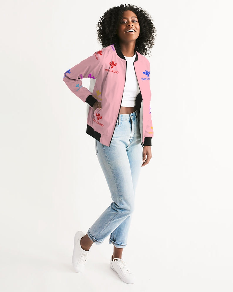 Pink Matter Logo Women's Bomber Jacket