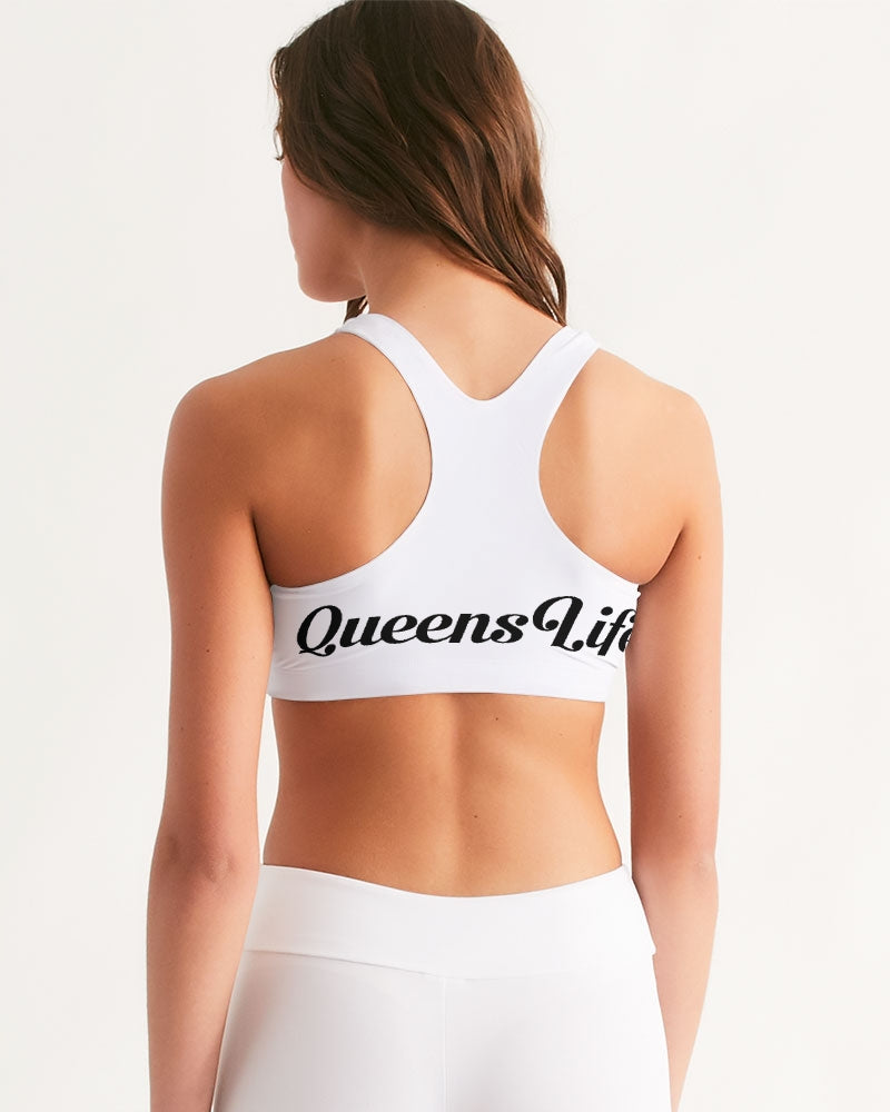Queens Rule Ish Yoga Pants Women's All-Over Print Seamless Sports Bra