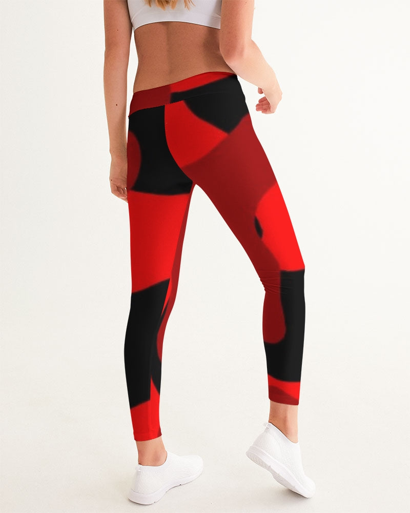 Red Fatigue Women's All-Over Print Yoga Pants