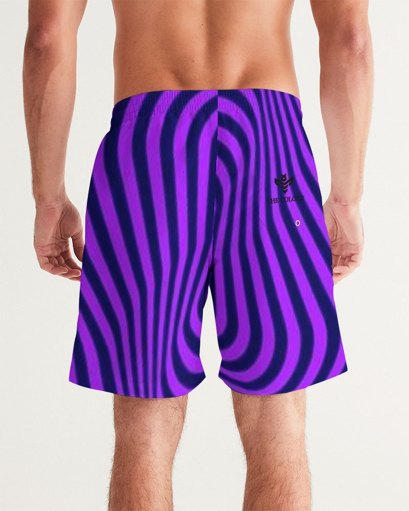 Purple Maze Men's Swim Trunk