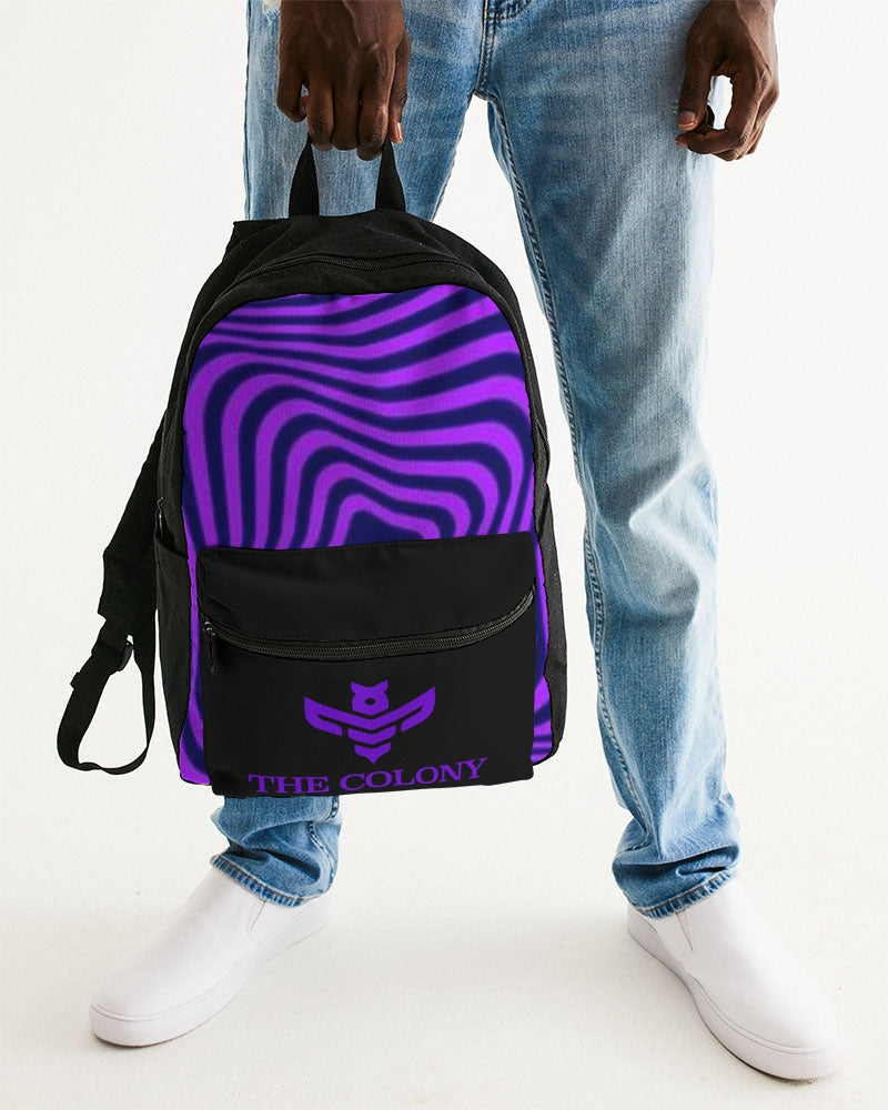 Purple Maze Small Canvas Backpack