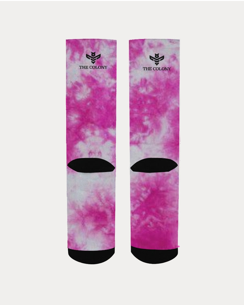 Pink Eye Tie Dye Men's Socks