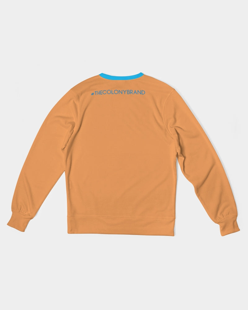Pastel Orange Vibes Men's Classic French Terry Crewneck Pullover