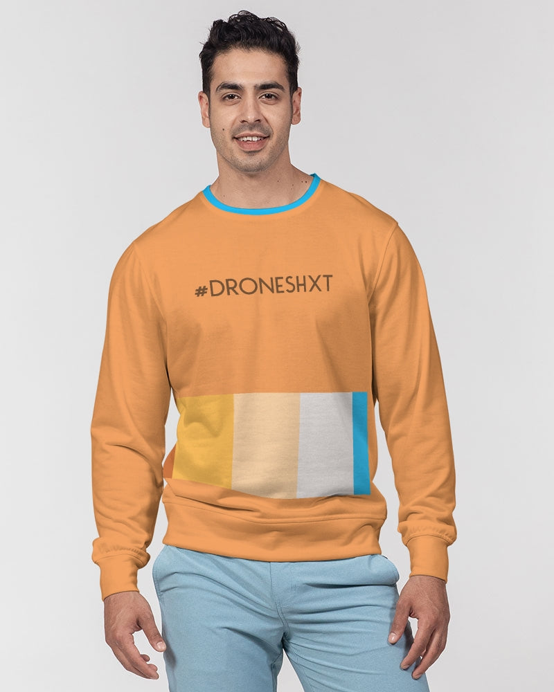 Pastel Orange Vibes Men's Classic French Terry Crewneck Pullover