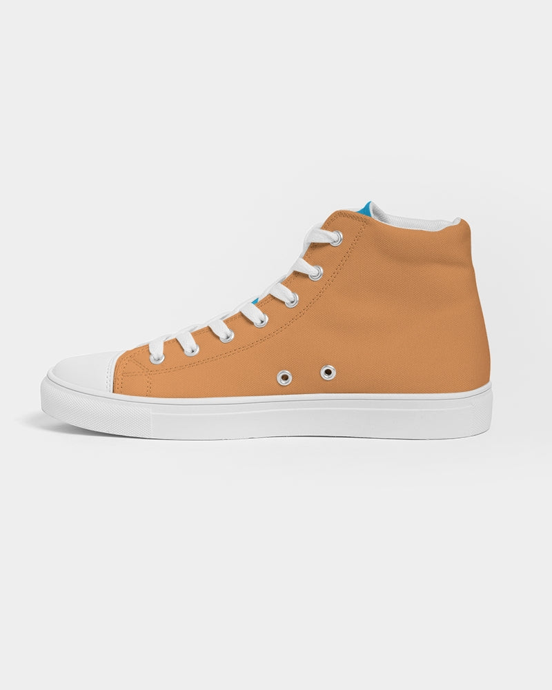 Pastel Orange Vibes Men's Hightop Canvas Shoe