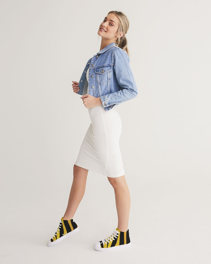 Animalistic Instincts  Women's Hightop Canvas Shoe