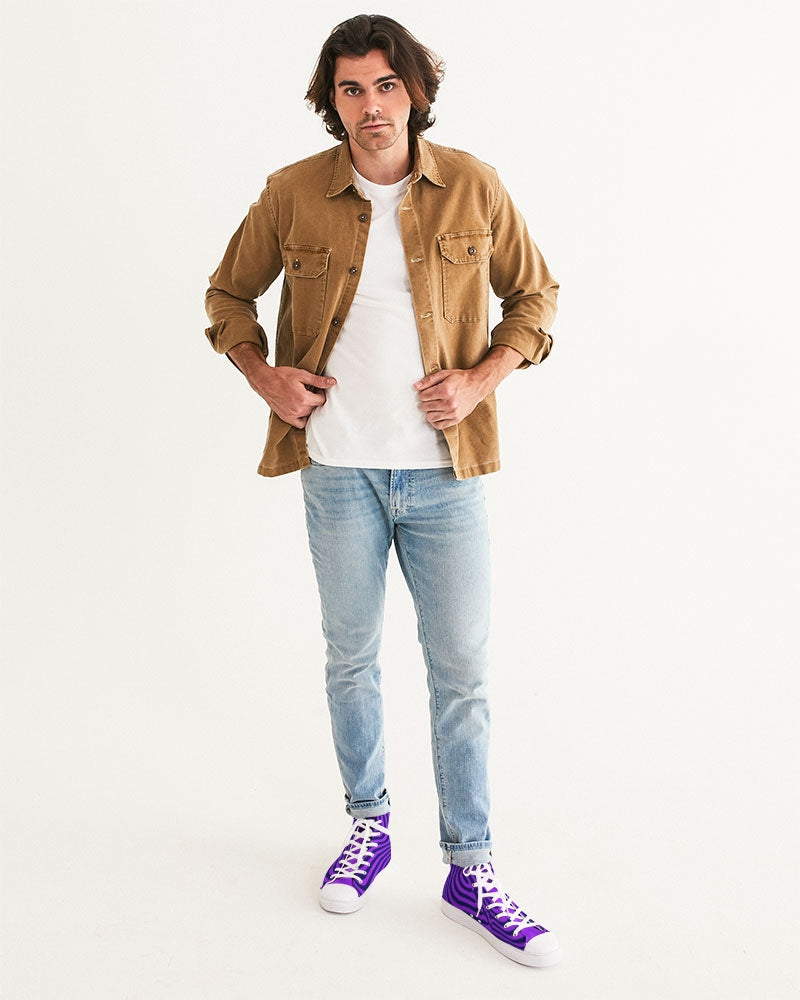 Purple Maze Men's Hightop Canvas Shoe