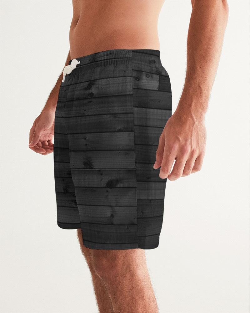 The Colony wood pattern Men's Swim Trunk