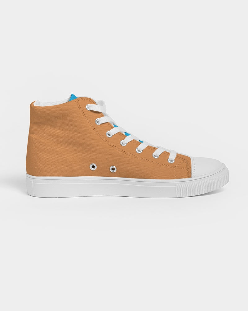 Pastel Orange Vibes Men's Hightop Canvas Shoe