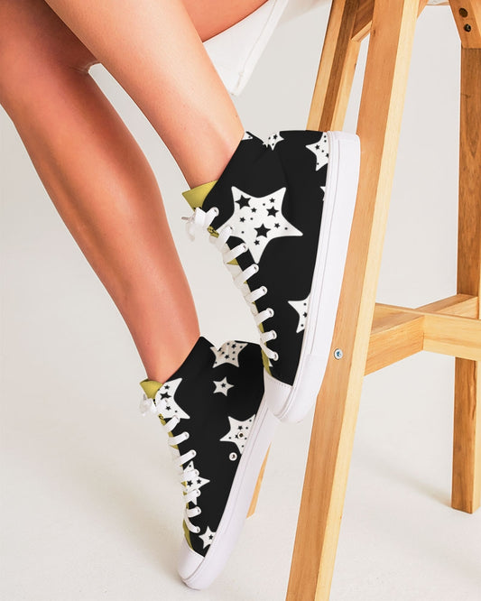 Night Skies Women's Hightop Canvas Shoe