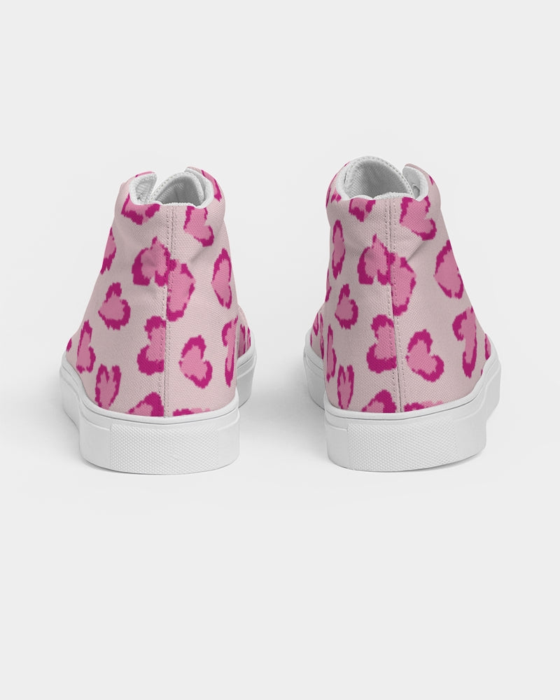 Pink Rose Women's Hightop Canvas Shoe