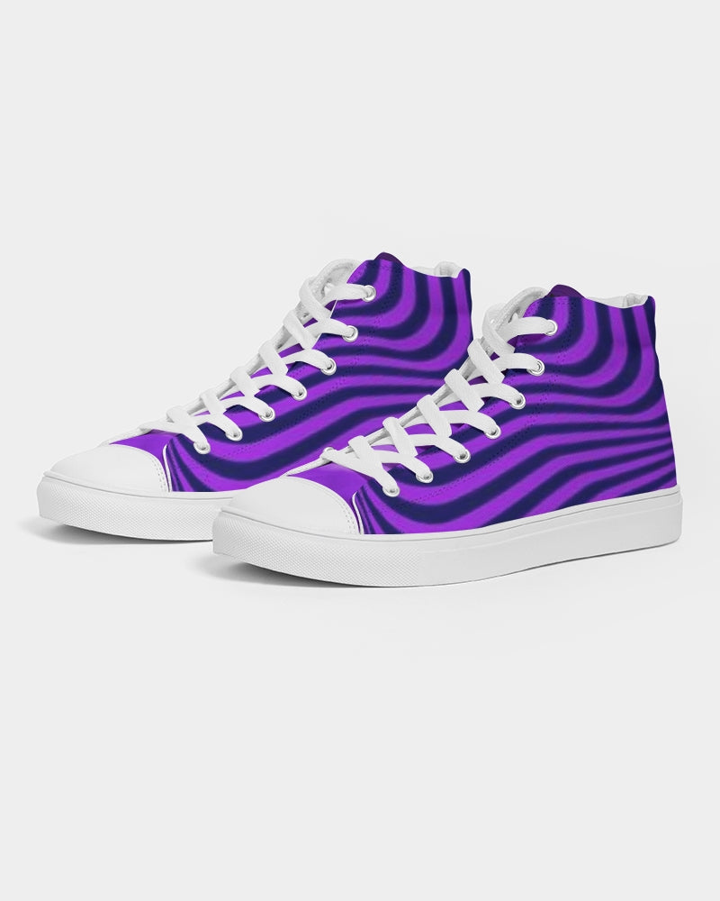 Purple Maze Men's Hightop Canvas Shoe