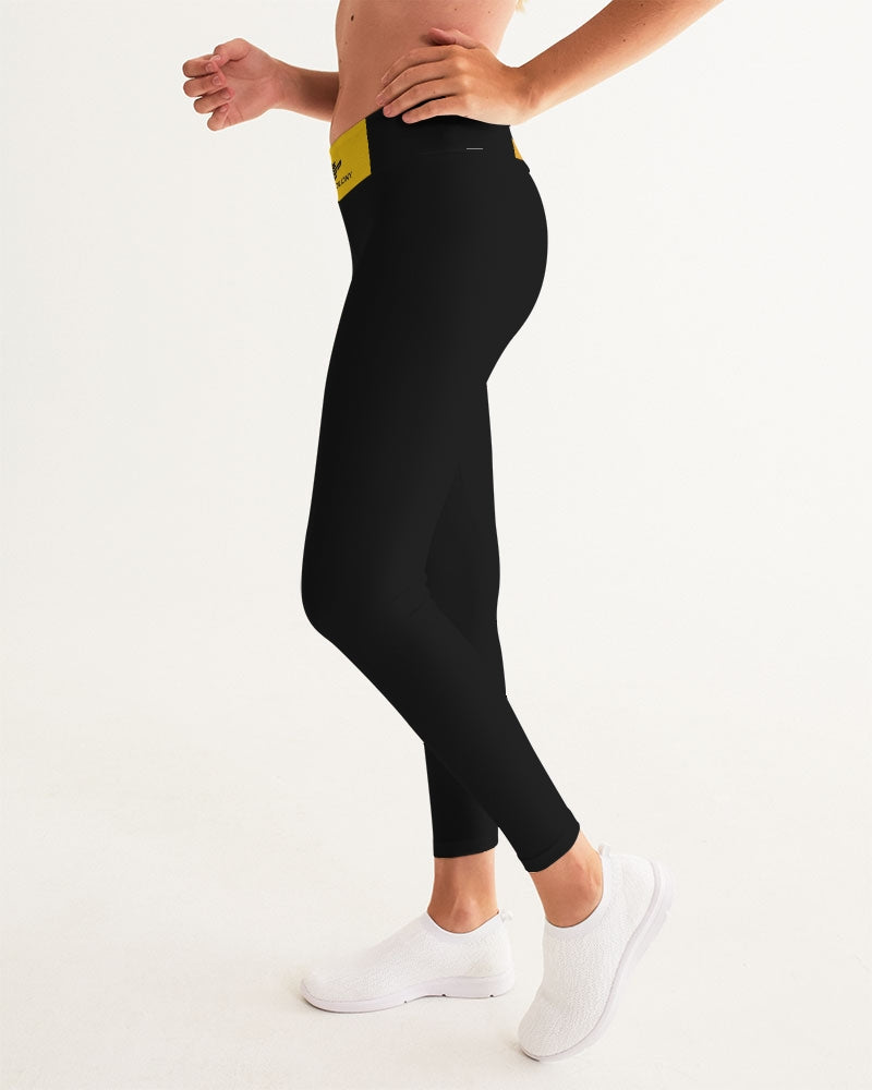 The Colony Queen Rules Black Leggings Women's All-Over Print Yoga Pants