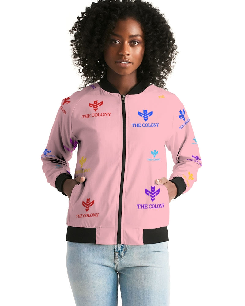 Pink Matter Logo Women's Bomber Jacket