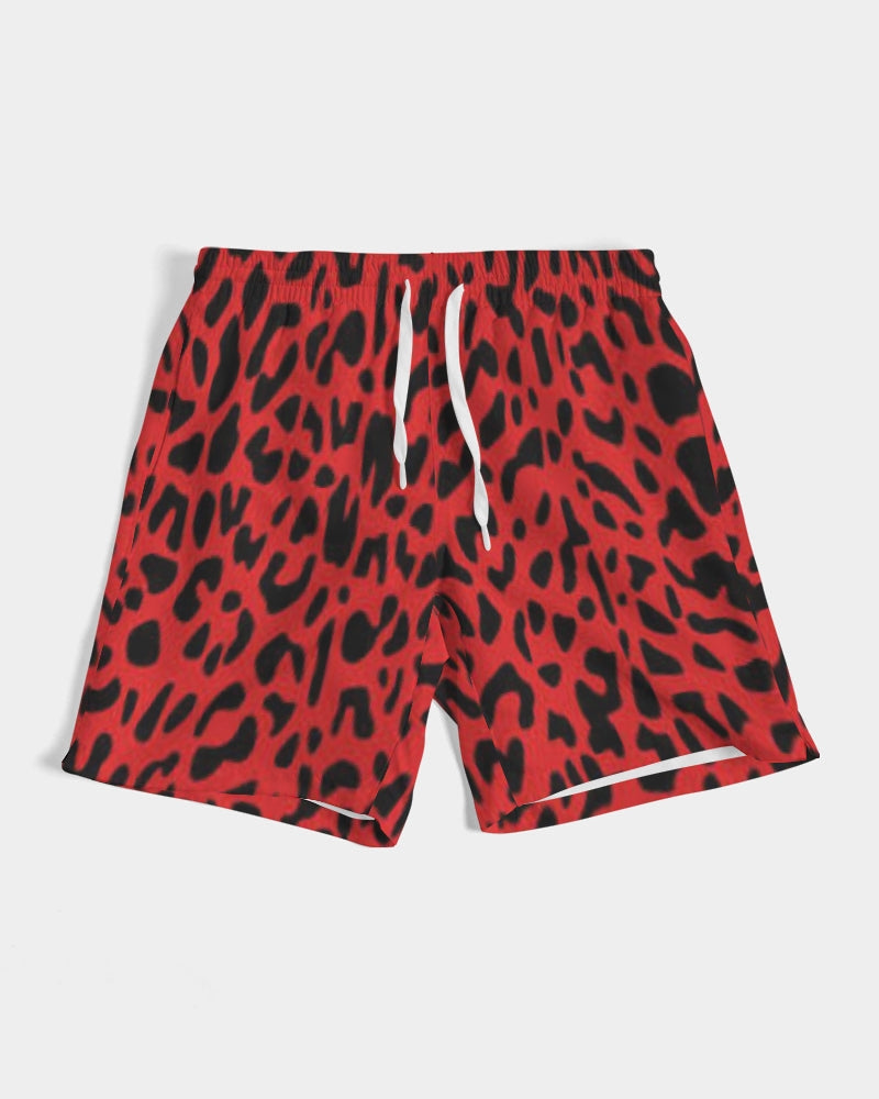 Red Leopard Men's Swim Trunk