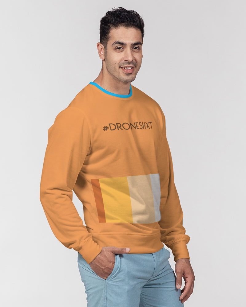 Pastel Orange Vibes Men's Classic French Terry Crewneck Pullover