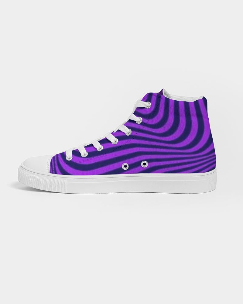 Purple Maze Men's Hightop Canvas Shoe