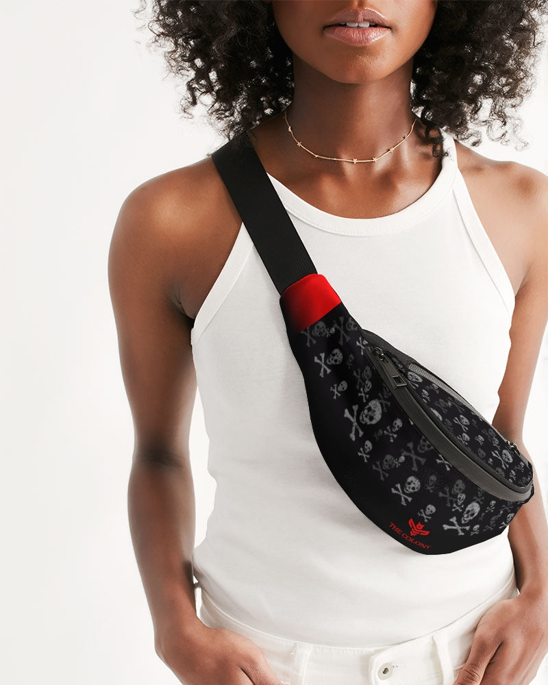 Skull Krusher's Red Redemption Crossbody Sling Bag
