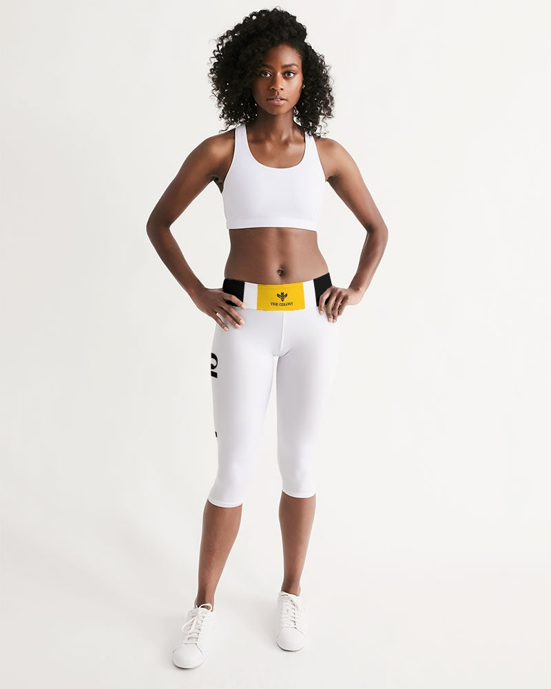 Queens Rule Ish Yoga Pants Women's All-Over Print Mid-Rise Capri