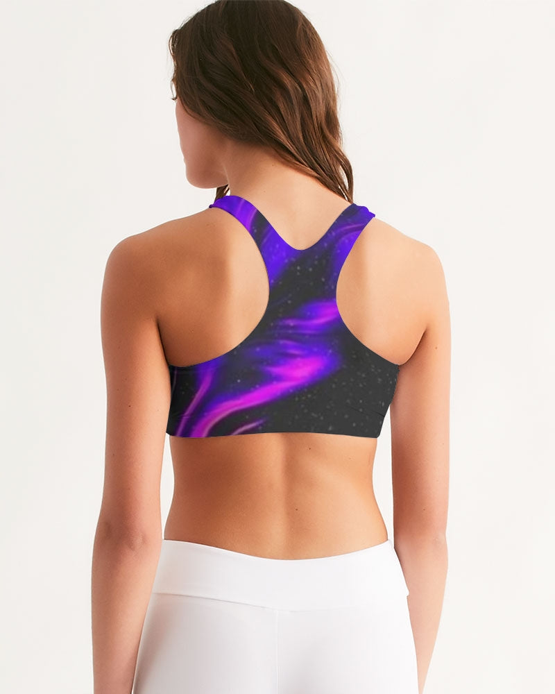 Color Galaxy Women's All-Over Print Seamless Sports Bra