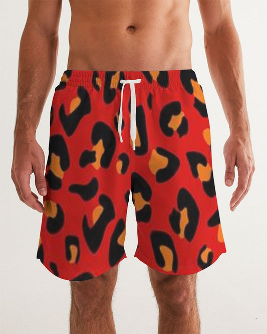 Blood Leopard Men's Swim Trunk