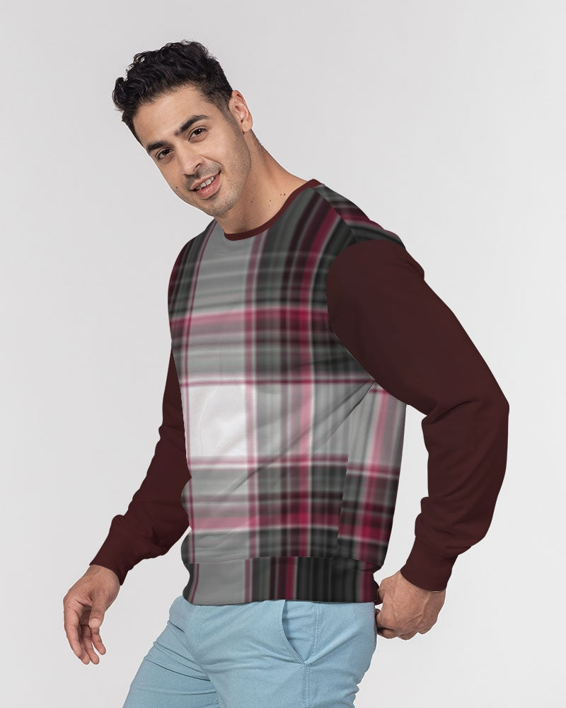 Plaid Men's Classic French Terry Crewneck Pullover