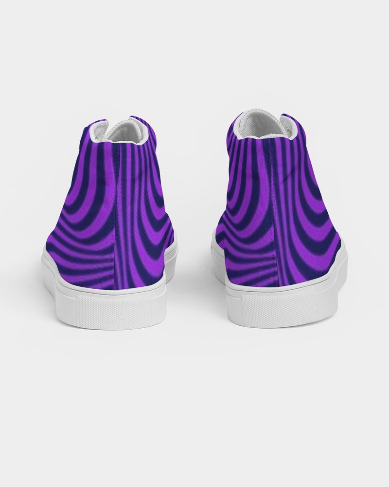Purple Maze Men's Hightop Canvas Shoe