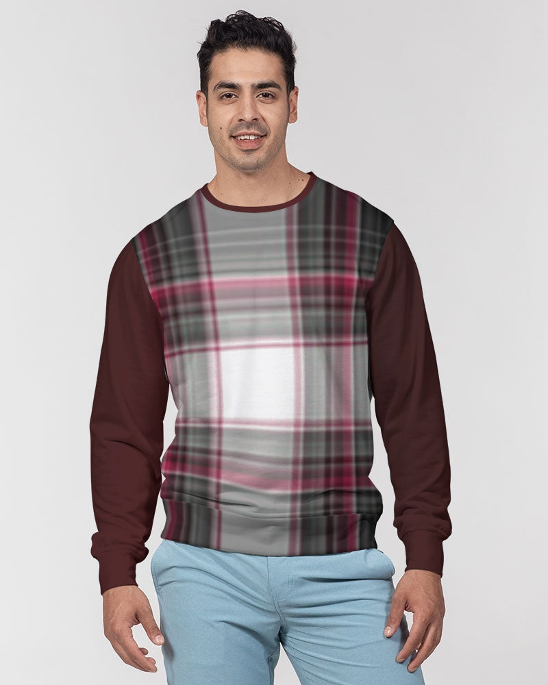Plaid Men's Classic French Terry Crewneck Pullover