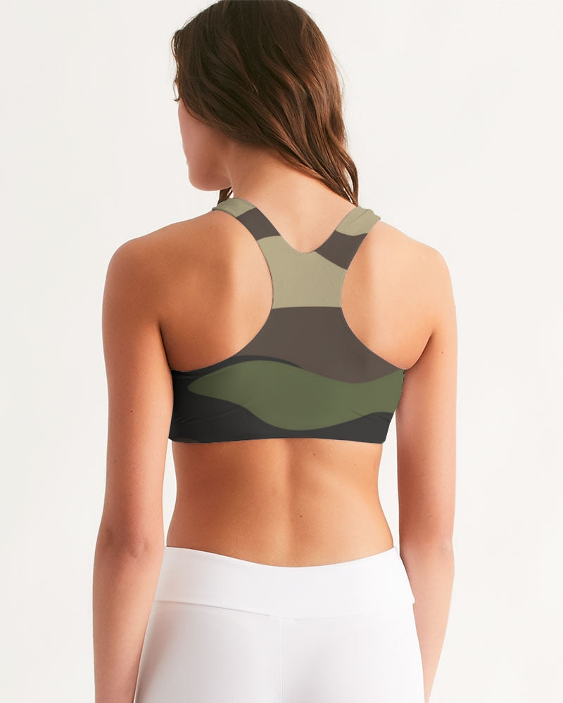 Army Fatigue Women's All-Over Print Seamless Sports Bra