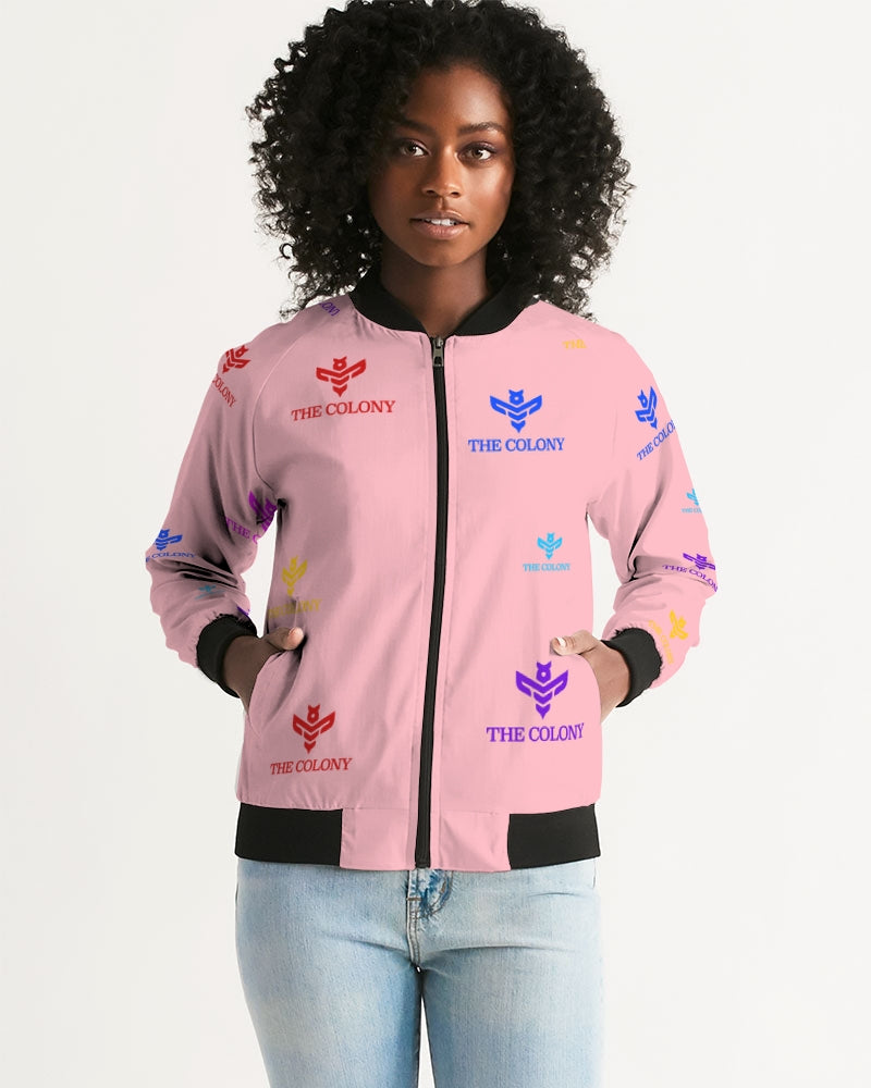 Pink Matter Logo Women's Bomber Jacket