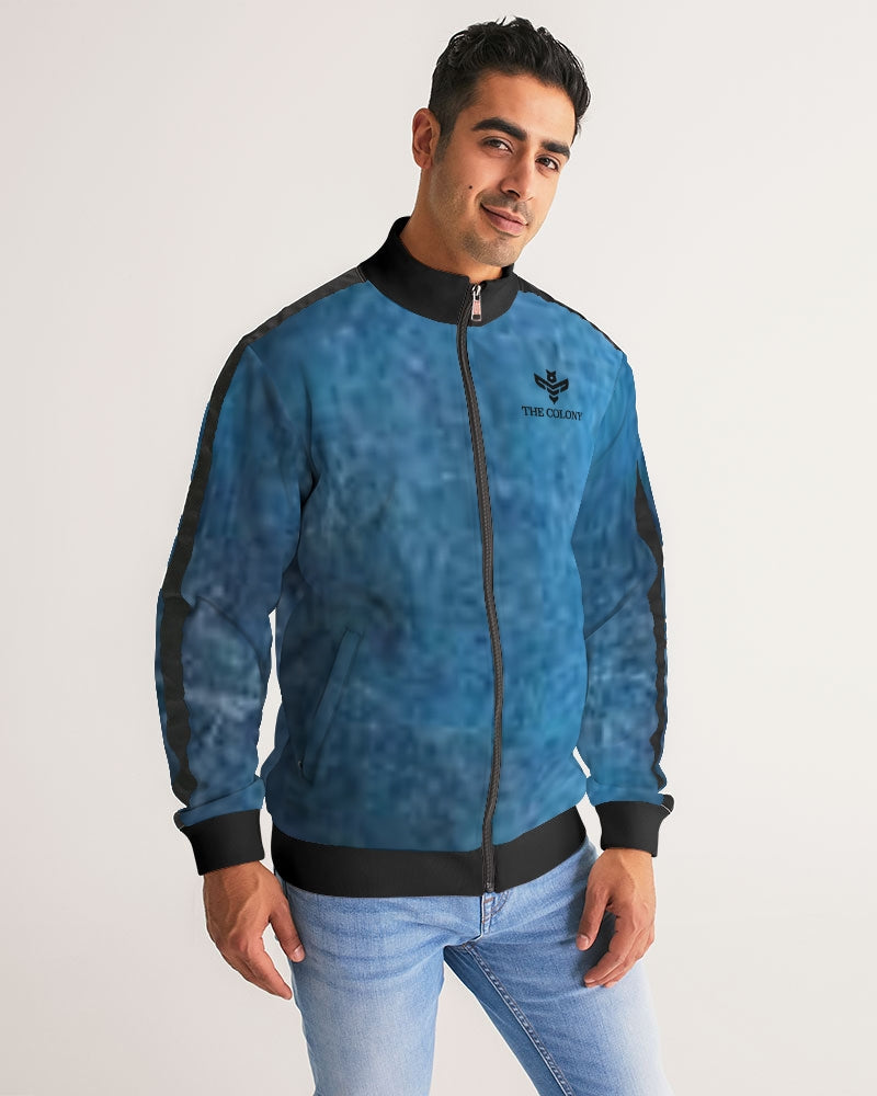 Waves of Life Men's Stripe-Sleeve Track Jacket