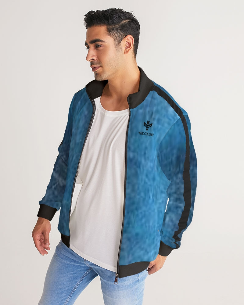 Waves of Life Men's Stripe-Sleeve Track Jacket