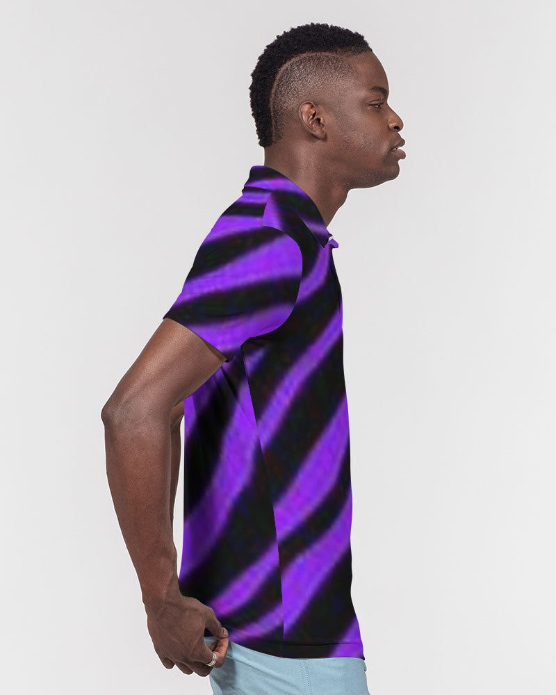 Purple Safari Men's Slim Fit Short Sleeve Polo