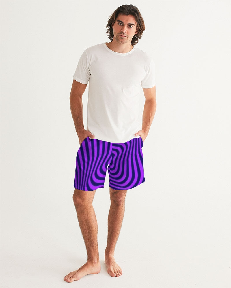 Purple Maze Men's Swim Trunk